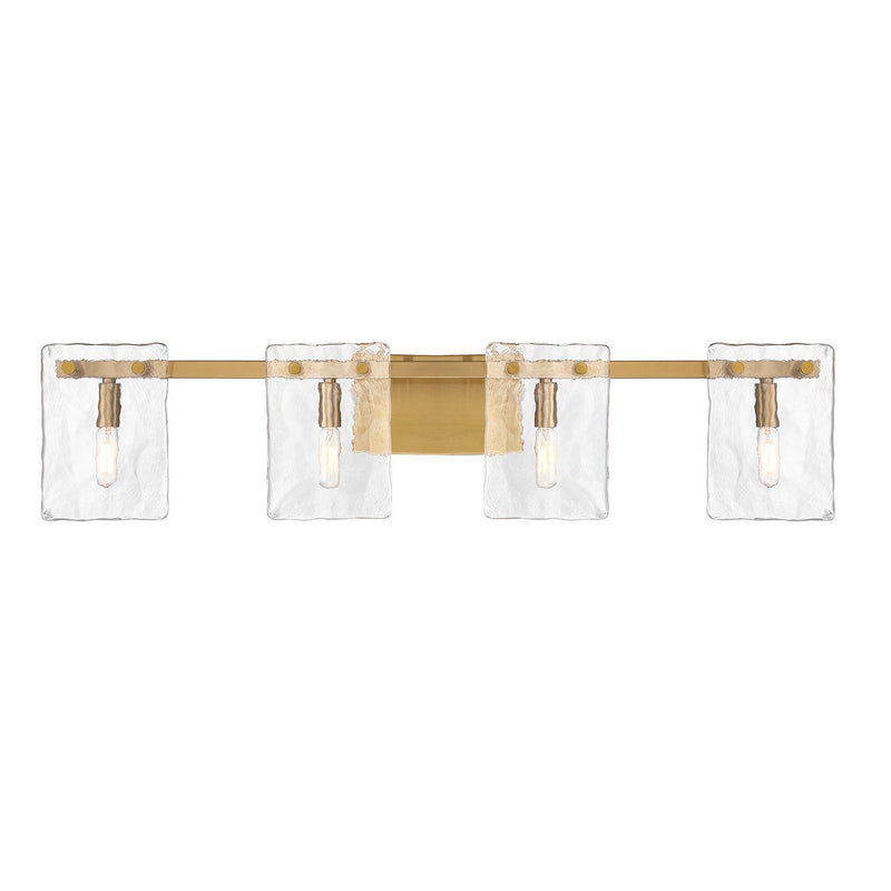 Genry 4-Light Bath Vanity Light in Warm Brass