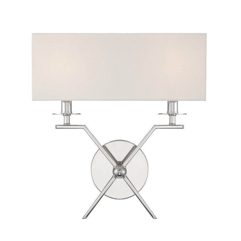 Arondale 2-Light Wall Sconce in Polished Nickel