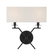Arondale 2-Light Wall Sconce in Matte Black