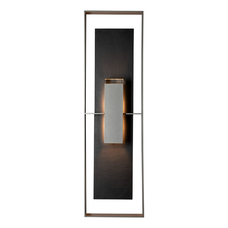 Shadow Box Extra Tall w/Slate Outdoor Sconce in Coastal Burnished Steel - 302609-SKT-78-SL-ZM0736 by Hubbardton Forge