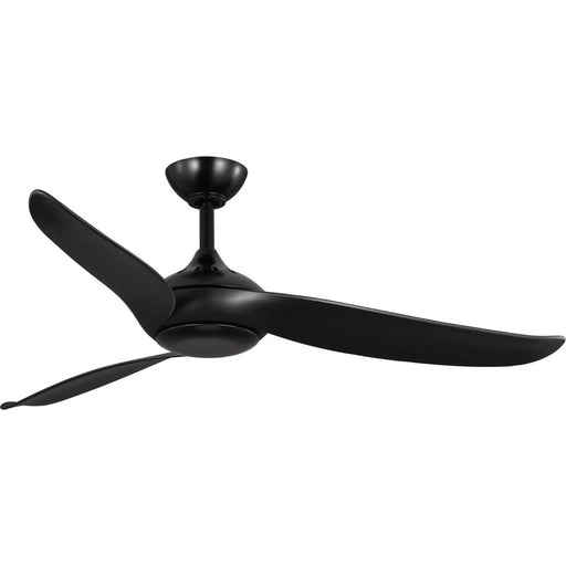 Conte 52" Outdoor Ceiling Fan with Light in Matte Black