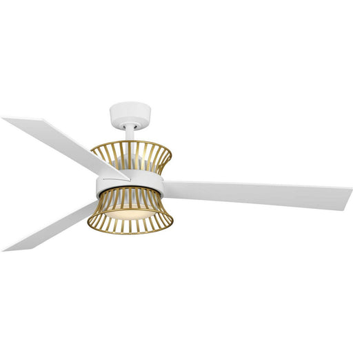 Bisbee 55" Outdoor Ceiling Fan with Light in Satin White