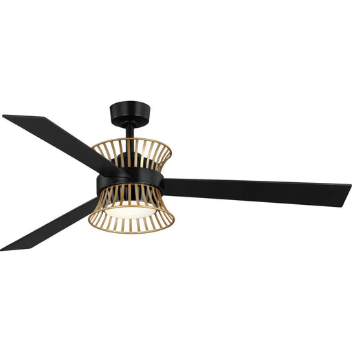 Bisbee 55" Outdoor Ceiling Fan with Light in Matte Black
