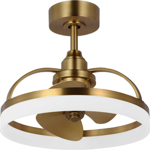 Shear 19.75" Outdoor Ceiling Fan with Light in Brushed Bronze