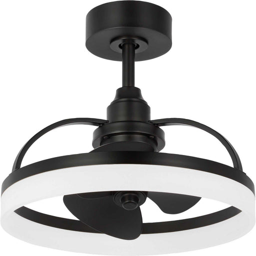 Shear 19.75" Outdoor Ceiling Fan with Light in Matte Black