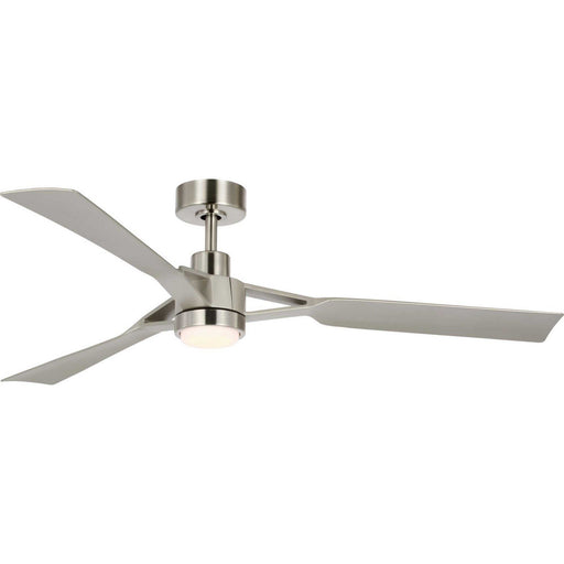 Belen 60" Outdoor Ceiling Fan with Light in Brushed Nickel