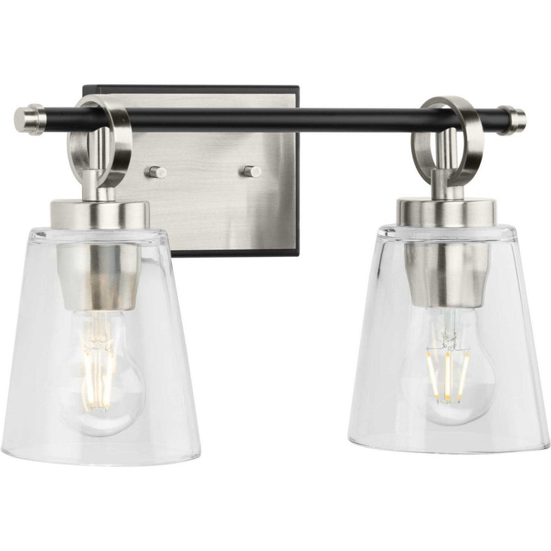 Cassell 2-Light Bath Vanity Light in Brushed Nickel