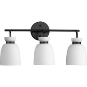 Lexie 3-Light Bath Vanity Light in Matte Black