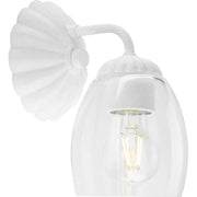 Quillan Bath Sconce in White Plaster