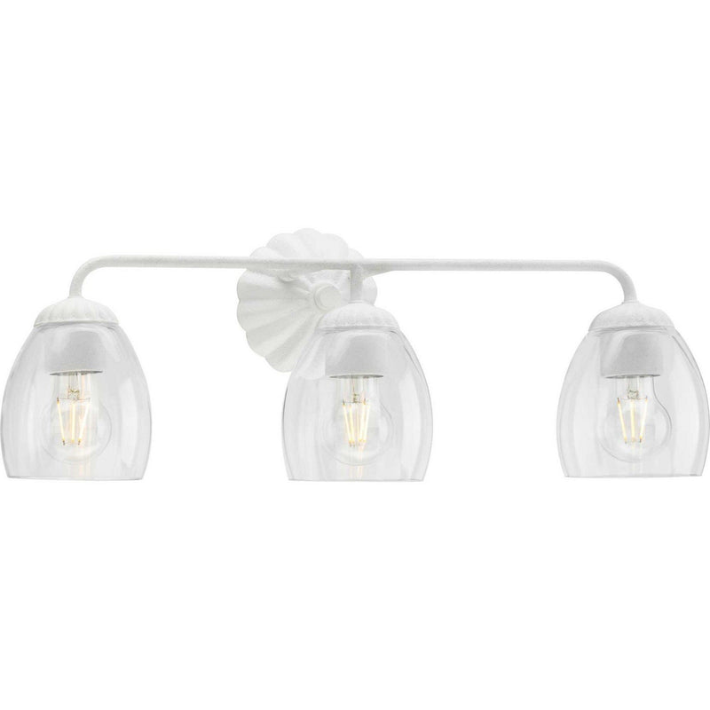 Quillan 3-Light Bath Vanity Light in White Plaster