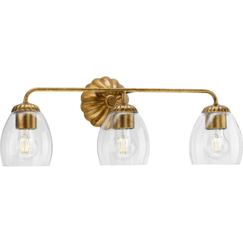 Quillan 3-Light Bath Vanity Light in Gold Ombre