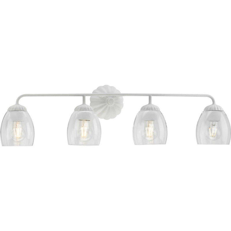 Quillan 4-Light Bath Vanity Light in White Plaster