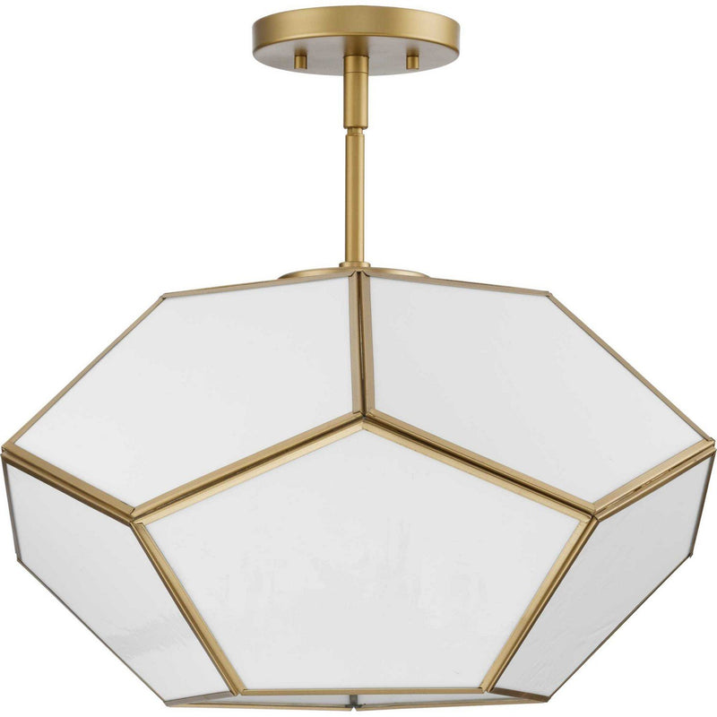 Latham 3-Light Flush Mount in Vintage Gold