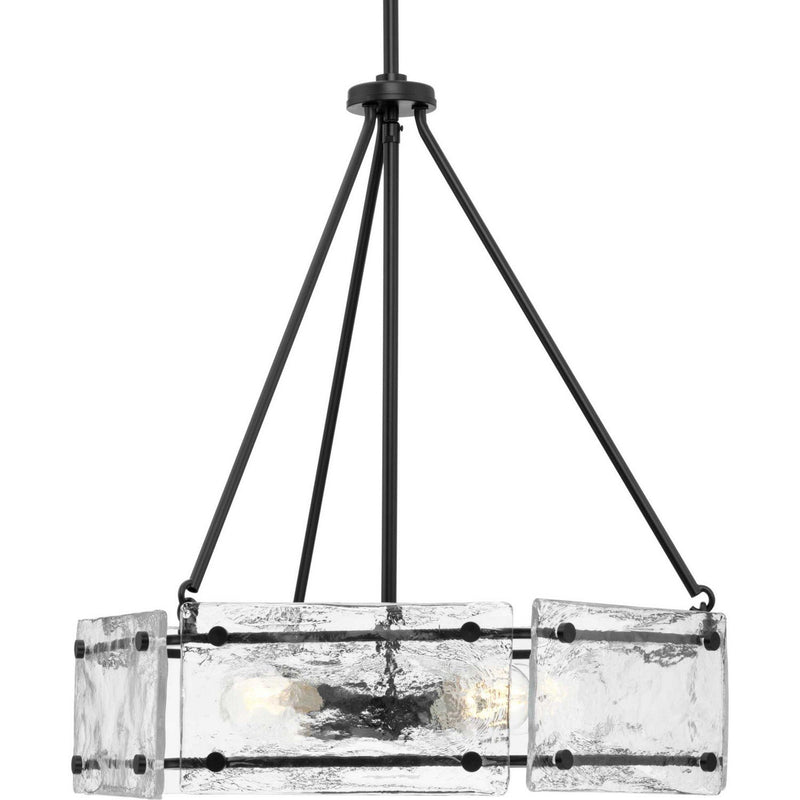 Rivera 4-Light Pendant in Matte Black