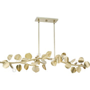 Laurel 7-Light Linear Chandelier in Gilded Silver
