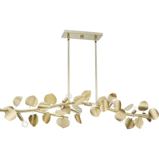 Laurel 7-Light Linear Chandelier in Gilded Silver