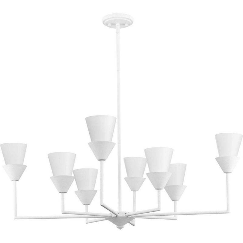 Pinellas 8-Light Chandelier in White Plaster