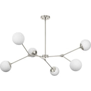 Haas 6-Light 50" Chandelier in Brushed Nickel