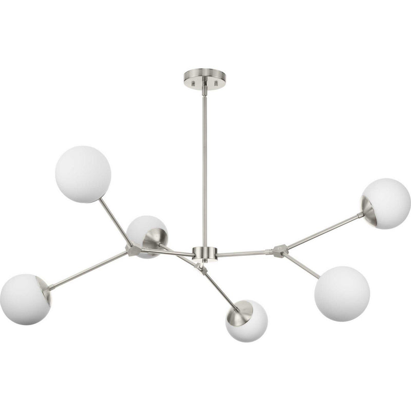 Haas 6-Light 50" Chandelier in Brushed Nickel
