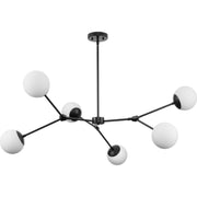 Haas 6-Light 50" Chandelier in Matte Black
