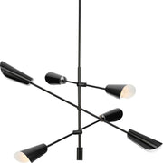 Cornett 6-Light Chandelier in Matte Black