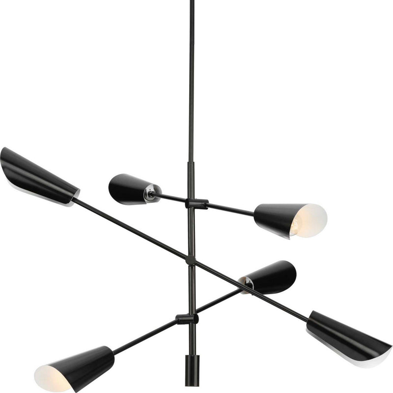 Cornett 6-Light Chandelier in Matte Black