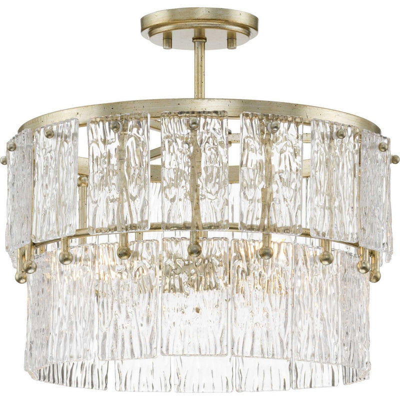 Chevall 3-Light Convertible Pendant in Gilded Silver