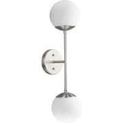 Haas 2-Light Wall Sconce in Brushed Nickel