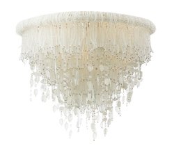 Crystal Reign 3-Light Flush Mount in Polished Nickel