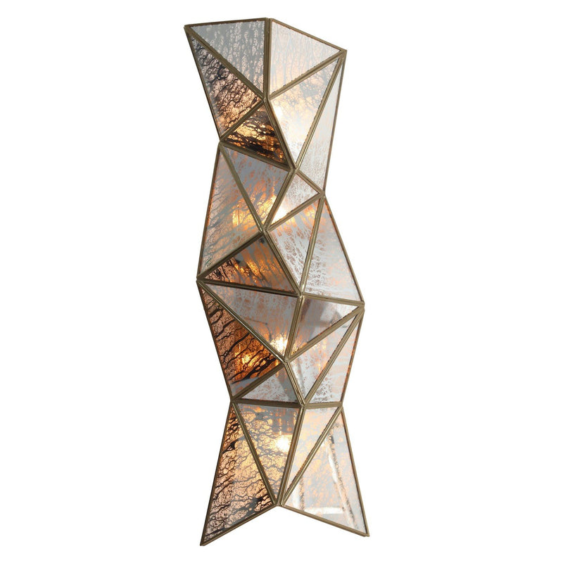 Geo-Gem 4-Light Wall Sconce in Artisan Brass