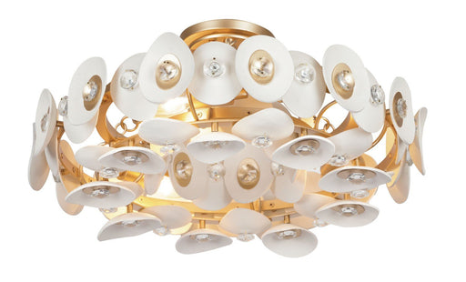 Niu 3-Light Semi-Flush Mount in Fawn Gold