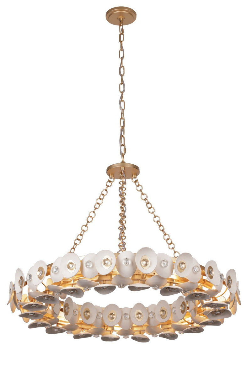 Niu 10-Light Chandelier in Fawn Gold