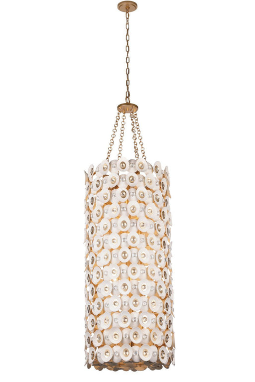Niu 12-Light Foyer Pendant in Fawn Gold