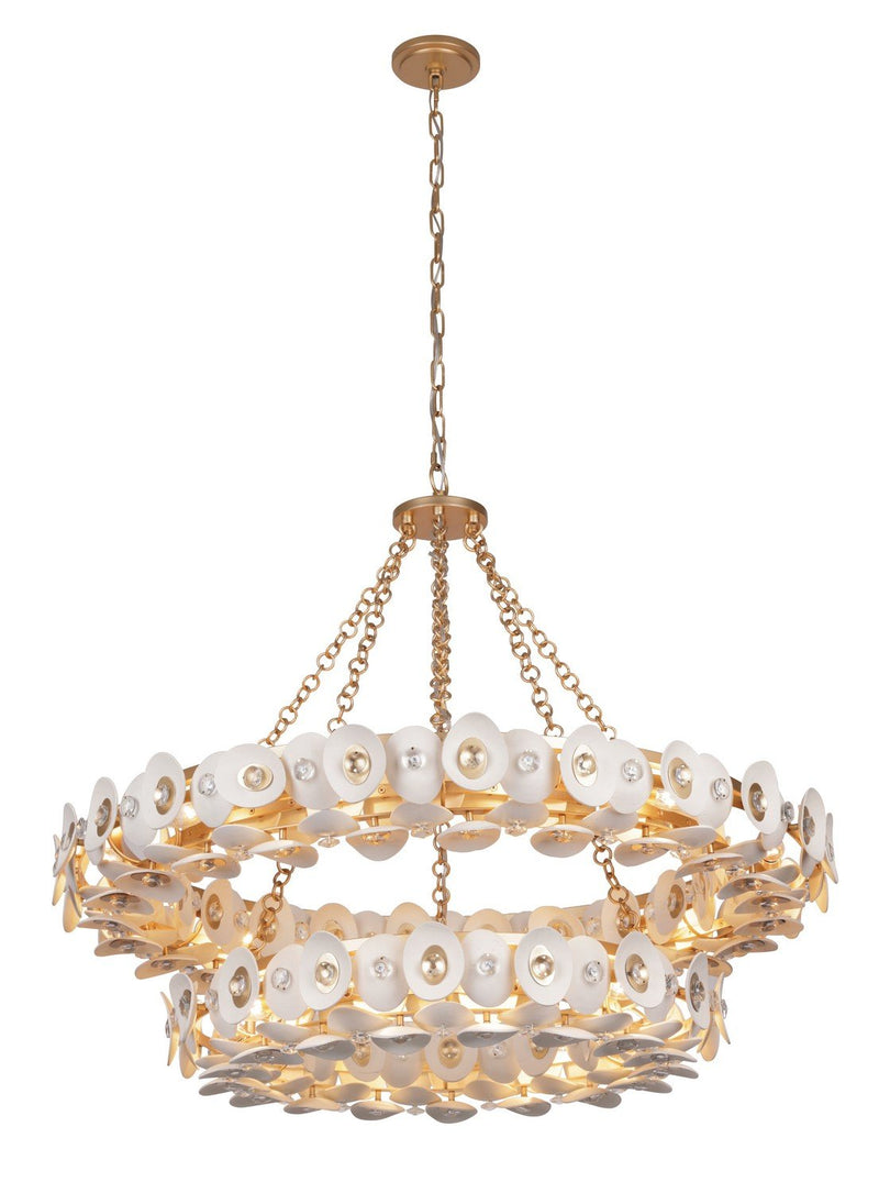Niu 22-Light Chandelier in Fawn Gold