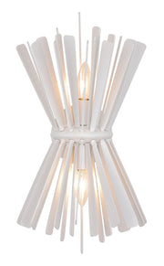 Confluence 2-Light Wall Sconce in Piastra White