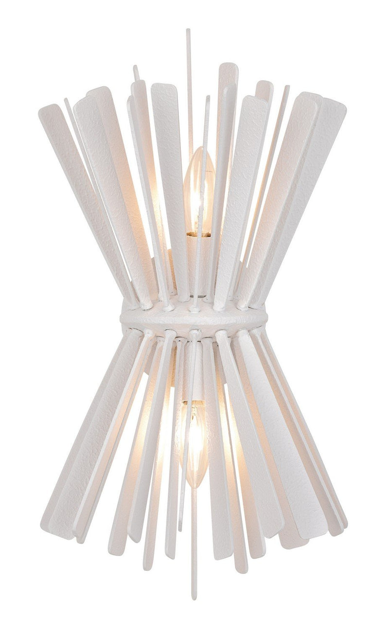 Confluence 2-Light Wall Sconce in Piastra White