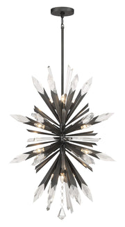 Elsa 26" 12-Light Chandelier in Midnight Graphite