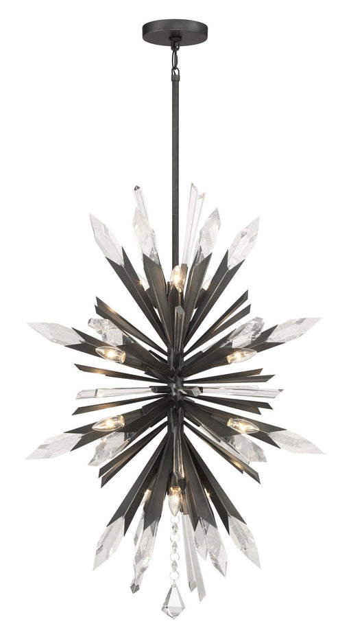 Elsa 26" 12-Light Chandelier in Midnight Graphite