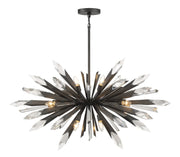 Elsa 42" 12-Light Chandelier in Midnight Graphite