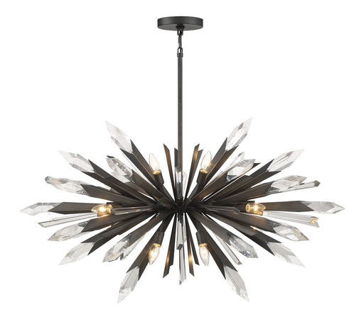 Elsa 42" 12-Light Chandelier in Midnight Graphite