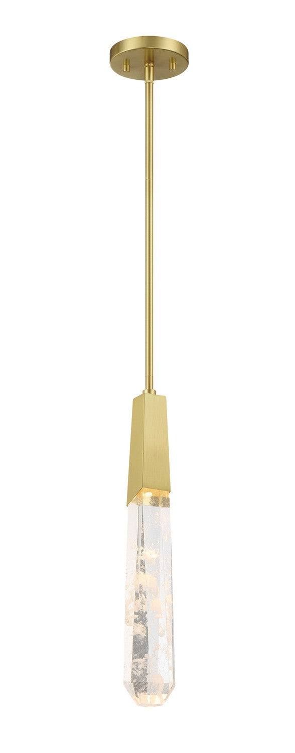 P1283-859-L - Drifting Droplets LED Mini Pendant in Brushed Brass by George Kovacs