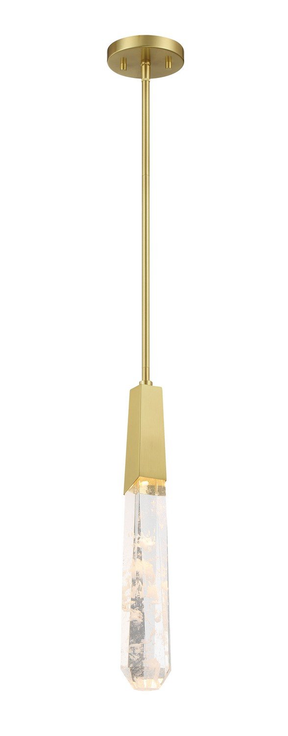 Drifting Droplets LED Mini Pendant in Brushed Brass