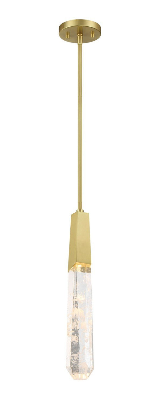 Drifting Droplets LED Mini Pendant in Brushed Brass