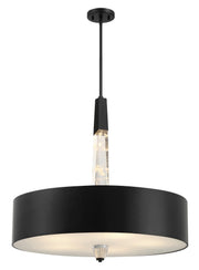 Drifting Droplets 5-Light LED Pendant in Coal Black