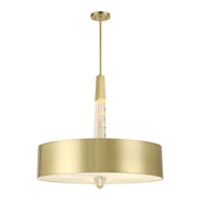 Drifting Droplets 5-Light LED Pendant in Brushed Brass