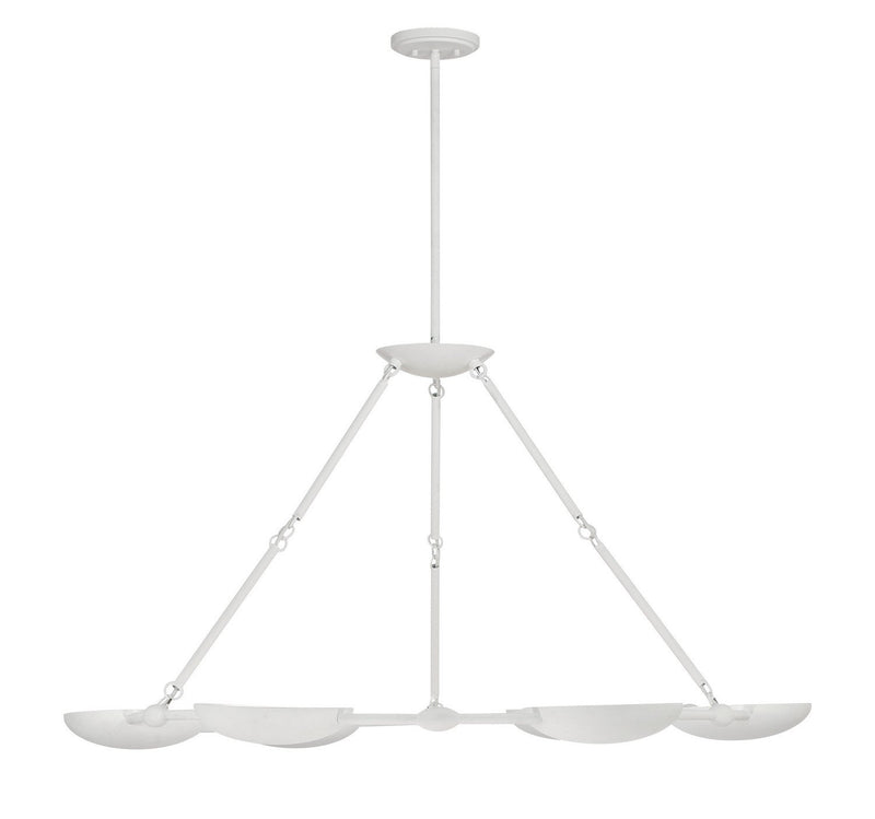 Undertas 6-Light Chandelier in Piastra White