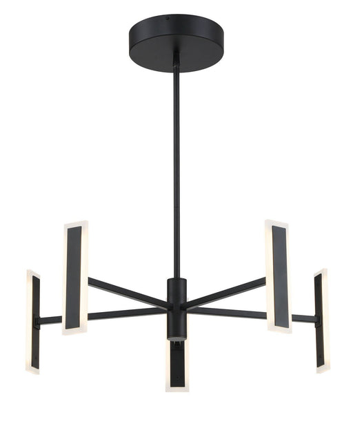 Edge 5-Light LED Chandelier in Coal Black