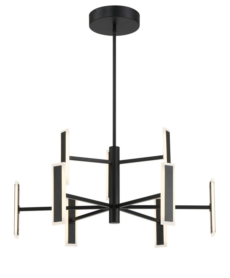 Edge 9-Light LED Chandelier in Coal Black