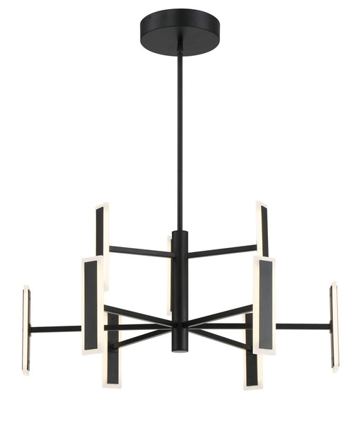 Edge 9-Light LED Chandelier in Coal Black