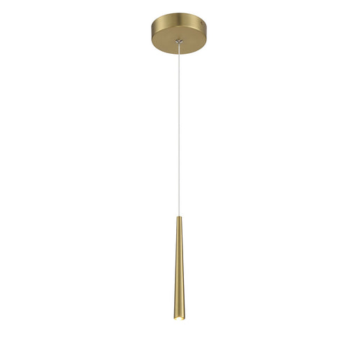 Stretch LED Mini Pendant in Soft Brass